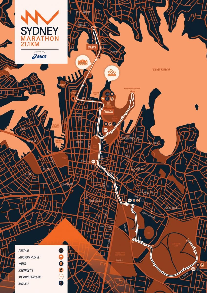 Sydney Marathon Course Maps Watch Athletics